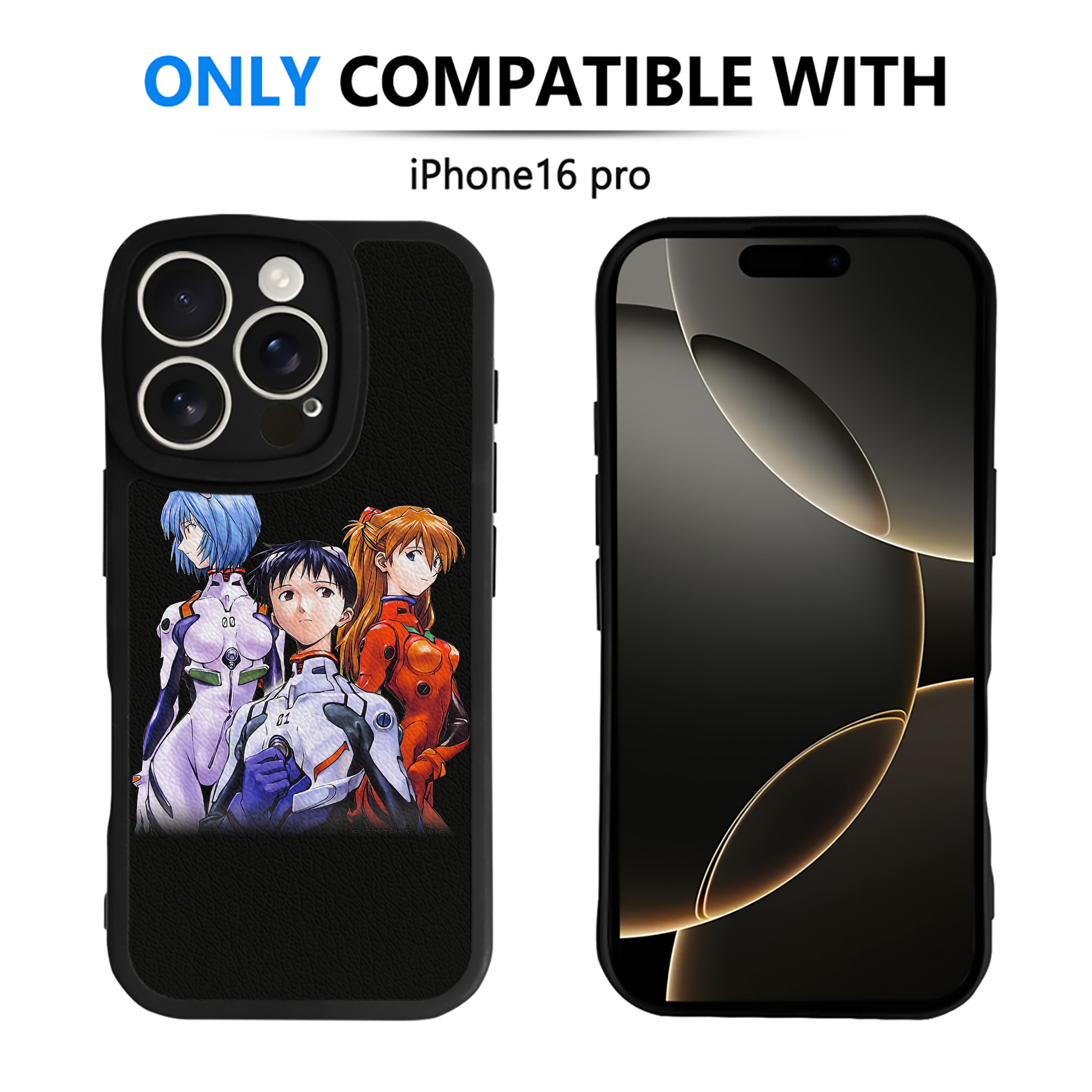 （画像用） EVA 新世紀エヴァンゲリオン 【iPhone 16シリーズ対応】シリコンスマホケース（レザー調） 材質：シリコン